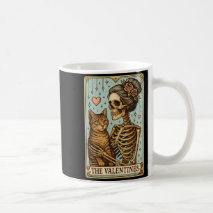 Retro Tabby Cat Valentine's Day Mom Tarot Card  Coffee Mug