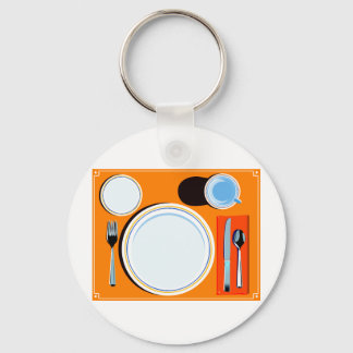 Retro Table Setting Key Ring