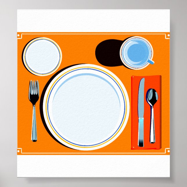 Retro Table Setting Poster (Front)