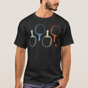 Retro Table Tennis and Ping Pong Player T-Shirt