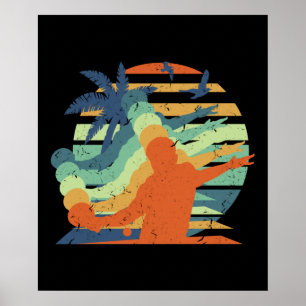 Retro Table Tennis Player Ping Pong Lover Sports Poster