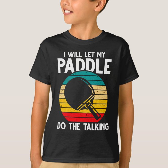 Retro Table Tennis Sarcastic Ping Pong Player T-Shirt (Front)