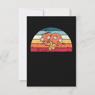 Retro Table Tennis Sunset Vintage ping pong Sunris Thank You Card
