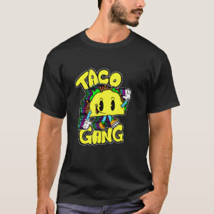 Retro Taco Gang Kids Trippy Rainbow Mexican Food T-Shirt