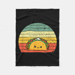Retro Taco Lover Shirt Funny Retro Taco Humor  Fleece Blanket