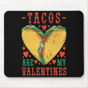 Retro Tacos Are My Valentine Mexican Food Truck  Mouse Mat