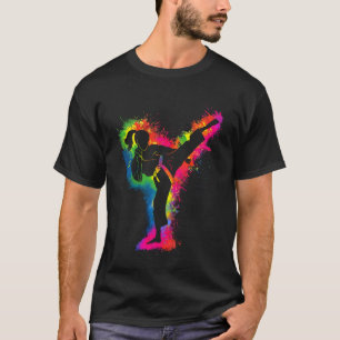 Retro Taekwondo Girl Martial Arts Karate Women Kid T-Shirt