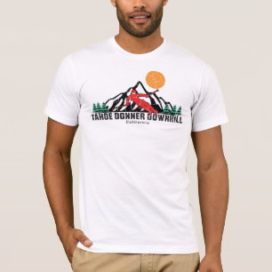 Retro Tahoe Donner Downhill Ski  T-Shirt
