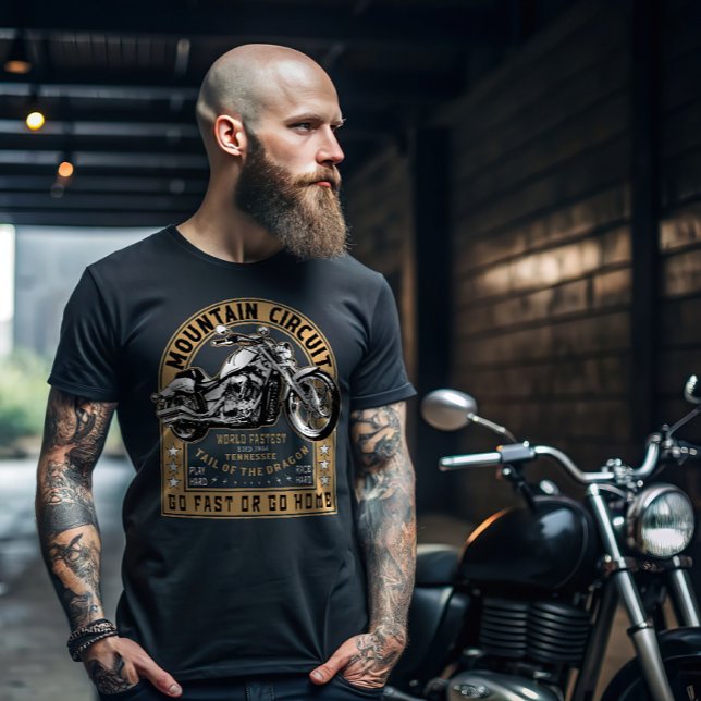 Retro Tail Of The Dragon Motorcycle T-Shirt (Creator Uploaded)