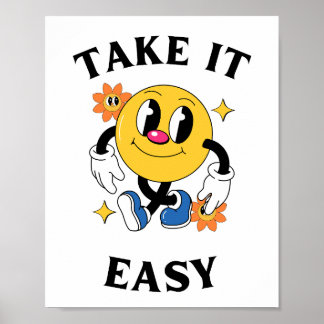 Retro Take it Easy  Poster