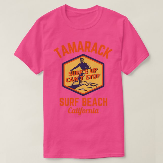 Retro Tamarack Surf Beach Carlsbad California Oran T-Shirt (Design Front)