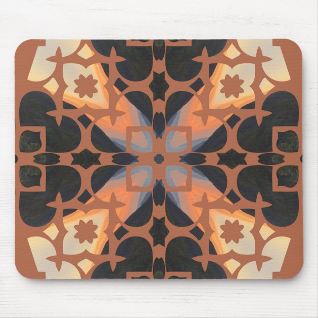 Retro Tan Pattern Mouse Mat (Front)