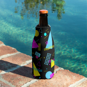 RETRO TAPE COLORFUL SHAPES BOTTLE COOLER