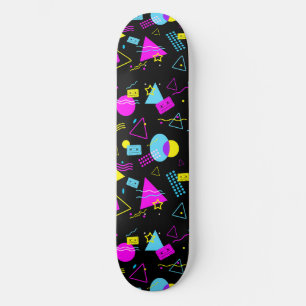 RETRO TAPE COLORFUL SHAPES SKATEBOARD