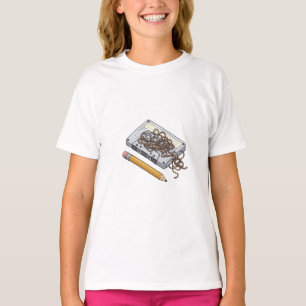 Retro Tape Tangled Pencil Kids T-Shirt