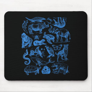 Retro Tattoo Animals Wildlife Nature Conservation Mouse Mat
