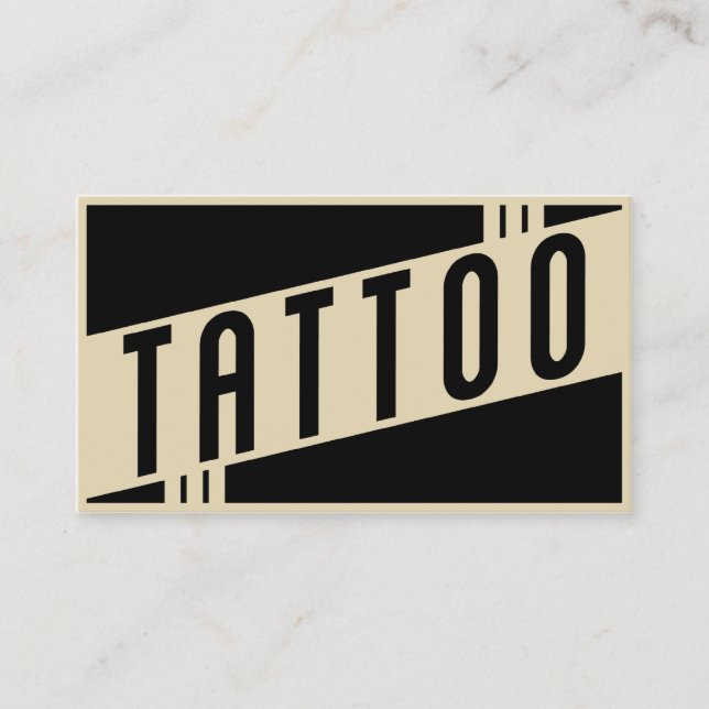 retro tattoo business card (Front)
