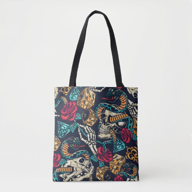 Retro Tattoo Design Tote Bag (Front)