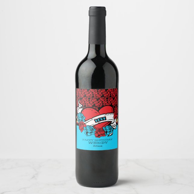Retro Tattoo, Love Wine Label (Front)