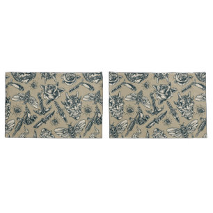 Retro Tattoo Pattern Pillowcase