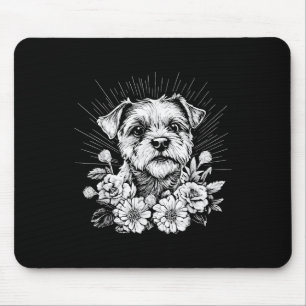 Retro Tattoo Style Border Terrie Dog Lover _1  Mouse Mat