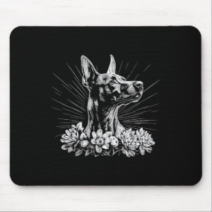 Retro Tattoo Style Doberman Pinscher Dog Lover  Mouse Mat