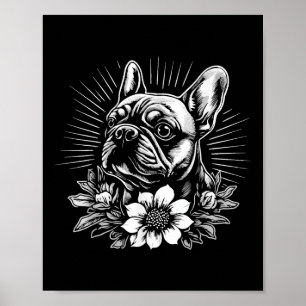 Retro Tattoo Style French Bulldog Dog Lover Poster