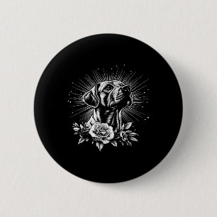 Retro Tattoo Style Labrador Retriever Dog Lover _1 6 Cm Round Badge