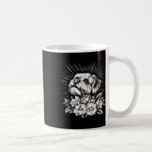Retro Tattoo Style Maltese Dog Lover Coffee Mug