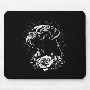 Retro Tattoo Style Mastiff Dog Lover _1 Mouse Mat
