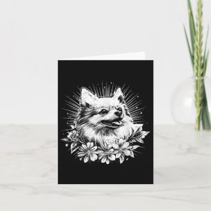 Retro Tattoo Style Pomeranian Dog Lover _1 Card