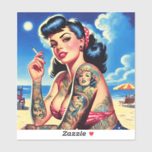 Retro Tattooed Bikini Summer Pin-up