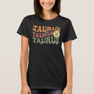 Retro Taurus Zodiac Sign Horoscope Astrology Birth T-Shirt