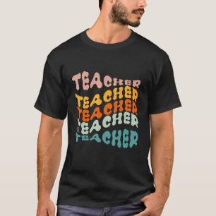 Retro Teacher Colourful Elementary School Teacher T-Shirt