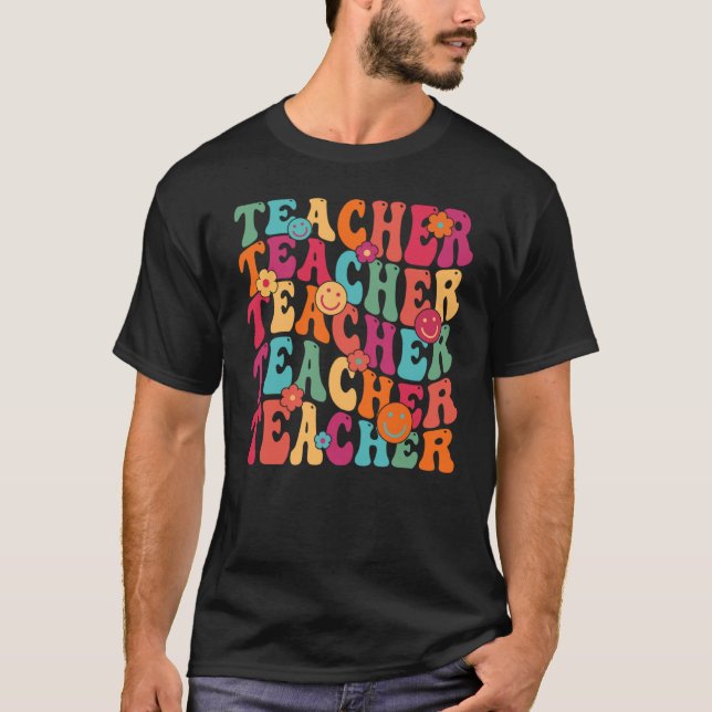 Retro Teacher Elementary Women Teacher Appreciatio T-Shirt (Front)