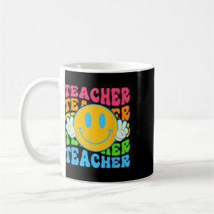 Retro Teacher Happy Smile Face - Elementary School Coffee Mug