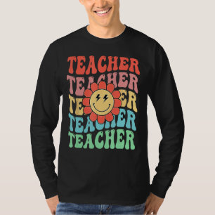 Retro Teacher Inspirational Colorful Elementary Sc T-Shirt