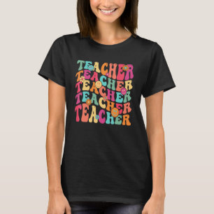 Retro Teacher Inspirational Colourful Elementary S T-Shirt