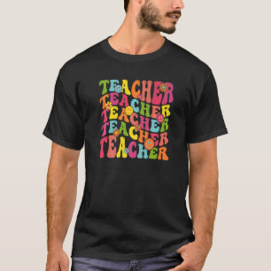 Retro Teacher Inspirational Colourful Elementary S T-Shirt