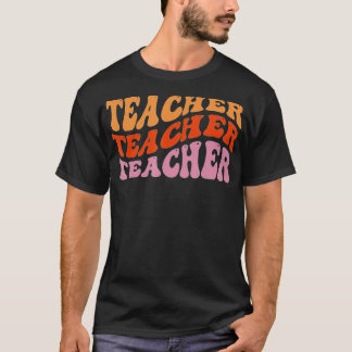 Retro Teacher Inspirational Colourful Elementary S T-Shirt
