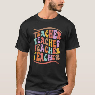 Retro Teacher Inspirational Smile Teacher Elementa T-Shirt
