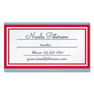 Retro Teacher Magnetic Card