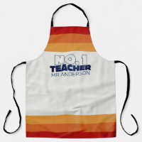 Retro teacher modern blue red stylish tote bag pla