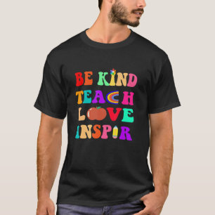 Retro Teacher Tee  Teach Love Inspire Back To Scho