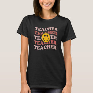 Retro Teachers Inspirational Cute Colourful Elemen T-Shirt