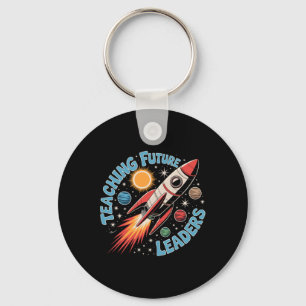 Retro Teaching Future Leaders Fun Back To School T Key Ring