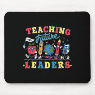 Retro Teaching Future Leaders Groovy Teacher Back Mouse Mat