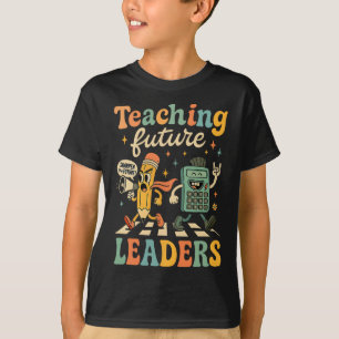 Retro Teaching Future Leaders Teacher Back To Scho T-Shirt