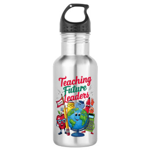Retro Teaching Future Leaders Teacher School  532 Ml Water Bottle