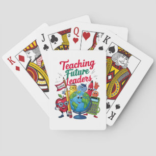 Retro Teaching Future Leaders Teacher School Playing Cards